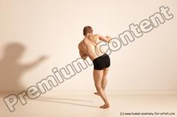 Underwear Martial art Man White Moving poses Slim Short Blond Dynamic poses Academic